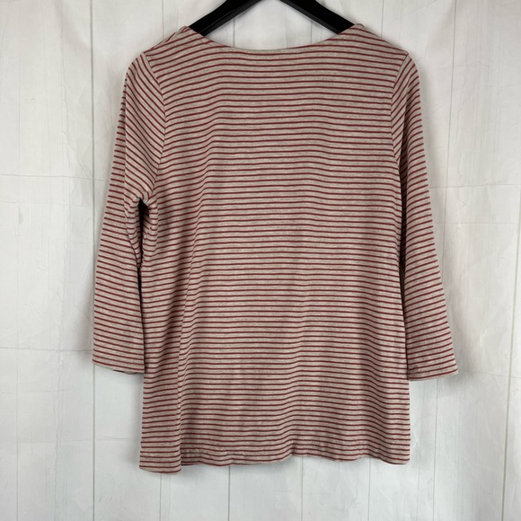 Pure Jill Striped Asymmetric Button Tunic Size M - Picture 2 of 5